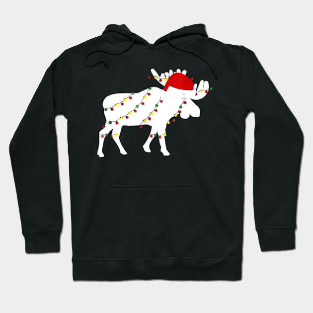 Christmas Moose Matching Family Christmas Light Shirt Pajama Hoodie by TeeAbe